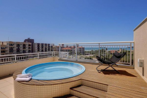 (Flp) Linda cobertura com piscina e vista do mar